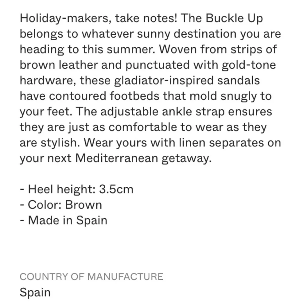 New: Alohas Buckle Up Leather Sandal in Tan. Size 41 - Picture 5 of 16